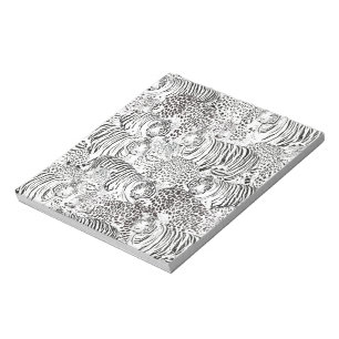 Patroon voor zwarte tijgerdieren notitieblok