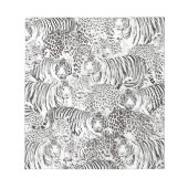 Patroon voor zwarte tijgerdieren notitieblok (Voorkant)