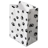 Patroon voor zwarte verven medium cadeauzakje (Voorkant Gekanteld)