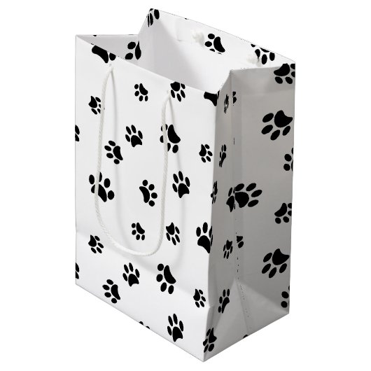 Patroon voor zwarte verven medium cadeauzakje (Voorkant Gekanteld)