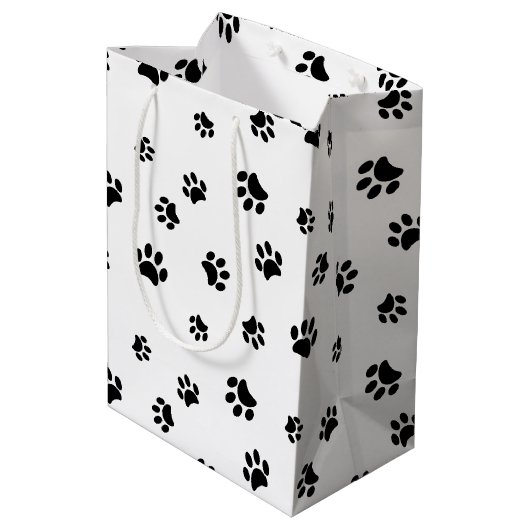 Patroon voor zwarte verven medium cadeauzakje (Achterkant Gekanteld)