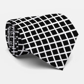Patroon voor zwarte vierkantjes stropdas (Opgerold)