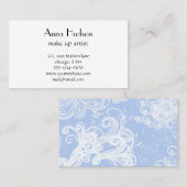 Patroon voor zwenkvogels, zwembad, zwenkend, blauw visitekaartje (Voorkant / Achterkant)