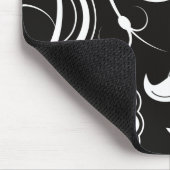 Patroon voor zwoegen, zwart-wit, Jouw naam Muismat (Hoek)