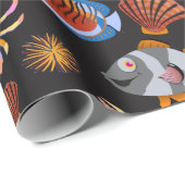 Patroon waterdieren | leven onder water 11 cadeaupapier (Rol Hoek)