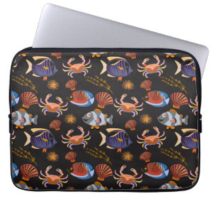 Patroon waterdieren leven onder water 11 laptop sleeve