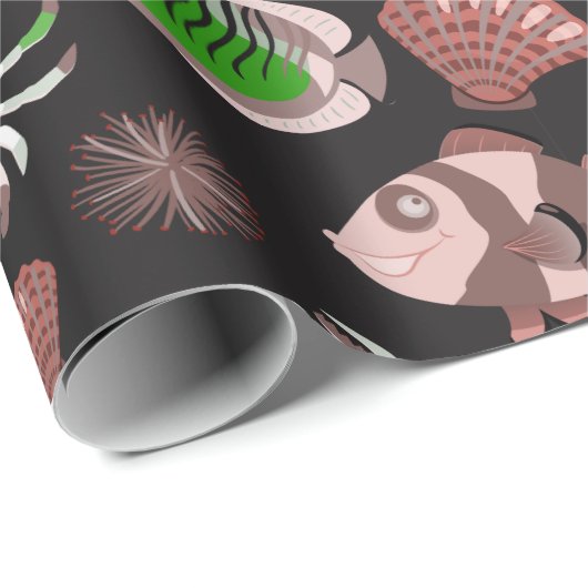 Patroon waterdieren | leven onder water 12 cadeaupapier (Rol Hoek)