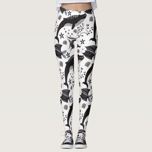 Patroon waterdieren | leven onder water 16 leggings (Voorkant)