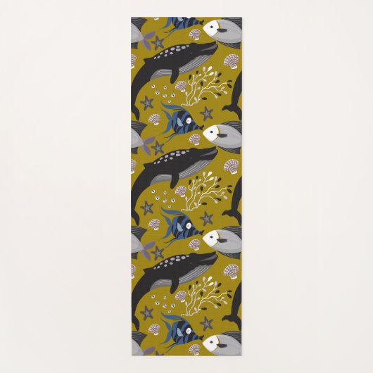 Patroon waterdieren | leven onder water 18 yogamat (Voorkant)