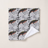 Patroon waterdieren | leven onder water in de ocea bad handdoek (Wasdoekje)