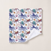Patroon waterdieren | leven onder water in de ocea bad handdoek (Wasdoekje)