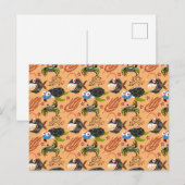 Patroon waterdieren | leven onder water in de ocea briefkaart (Voorkant / Achterkant)