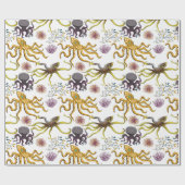 Patroon waterdieren | leven onder water in de ocea cadeaupapier (Vlak)