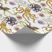 Patroon waterdieren | leven onder water in de ocea cadeaupapier (Hoek)