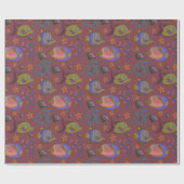 Patroon waterdieren | leven onder water in de ocea cadeaupapier (Vlak)