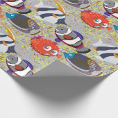 Patroon waterdieren | leven onder water in de ocea cadeaupapier (Hoek)