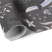 Patroon waterdieren | leven onder water in de ocea cadeaupapier (Rol Hoek)