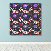 Patroon waterdieren | leven onder water in de ocea canvas afdruk (Insitu (Houten vloer))