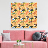 Patroon waterdieren | leven onder water in de ocea canvas afdruk (Insitu (Woonkamer))