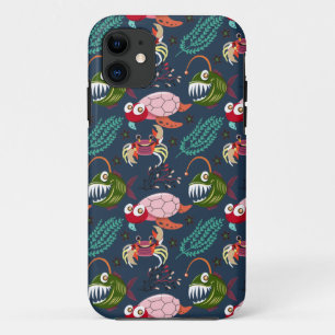 Patroon waterdieren leven onder water in de ocea Case-Mate iPhone case