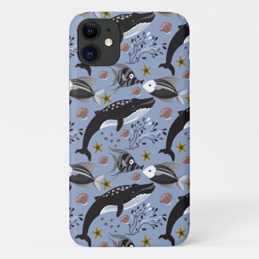 Patroon waterdieren | leven onder water in de ocea Case-Mate iPhone case (Achterkant)