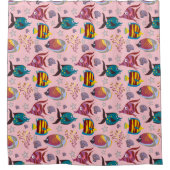 Patroon waterdieren | leven onder water in de ocea douchegordijn (Voorkant)