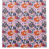 Patroon waterdieren | leven onder water in de ocea douchegordijn (Voorkant)