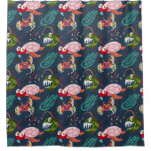 Patroon waterdieren | leven onder water in de ocea douchegordijn (Voorkant)