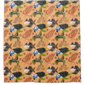 Patroon waterdieren | leven onder water in de ocea douchegordijn (Voorkant)