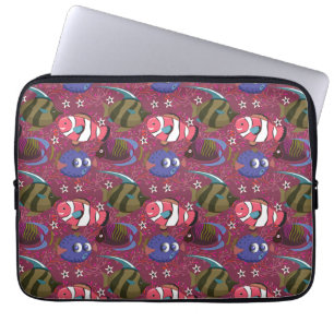 Patroon waterdieren leven onder water in de ocea laptop sleeve