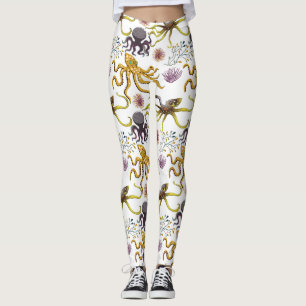 Patroon waterdieren   leven onder water in de ocea leggings