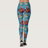 Patroon waterdieren | leven onder water in de ocea leggings (Achterkant)