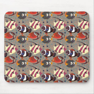 Patroon waterdieren   leven onder water in de ocea muismat