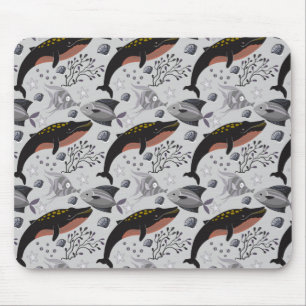 Patroon waterdieren   leven onder water in de ocea muismat