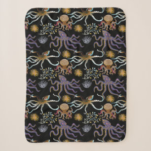 Patroon waterdieren leven onder water in de ocea sherpa deken