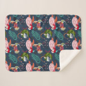 Patroon waterdieren | leven onder water in de ocea sherpa deken (Voorkant (horizontaal))