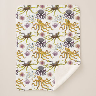 Patroon waterdieren   leven onder water in de ocea sherpa deken