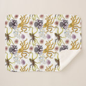 Patroon waterdieren | leven onder water in de ocea sherpa deken (Voorkant (horizontaal))