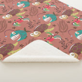 Patroon waterdieren | leven onder water in de ocea sherpa deken (3/4)