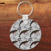 Patroon waterdieren | leven onder water in de ocea sleutelhanger (Voorkant)