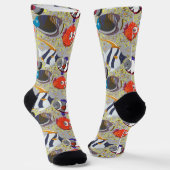 Patroon waterdieren | leven onder water in de ocea sokken (Gebogen)