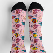 Patroon waterdieren | leven onder water in de ocea sokken (Top)