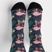 Patroon waterdieren | leven onder water in de ocea sokken (Top)