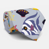 Patroon waterdieren | leven onder water in de ocea stropdas (Opgerold)