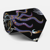 Patroon waterdieren | leven onder water in de ocea stropdas (Opgerold)