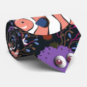 Patroon waterdieren | leven onder water in de ocea stropdas (Opgerold)