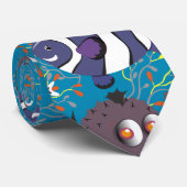 Patroon waterdieren | leven onder water in de ocea stropdas (Opgerold)