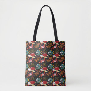 Patroon waterdieren leven onder water in de ocea tote bag