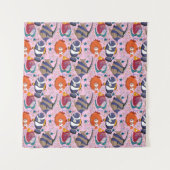 Patroon waterdieren | leven onder water in de ocea wandkleed (Voorkant (horizontaal))