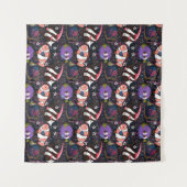 Patroon waterdieren | leven onder water in de ocea wandkleed (Voorkant (horizontaal))